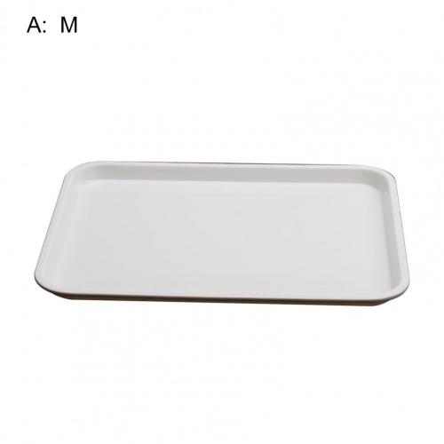 Plastic Tray Plastic Dessert Serving Tray Fruit Tea Breakfast Bread Tray Multi-function Rectangular Storage Tray for Home: A M