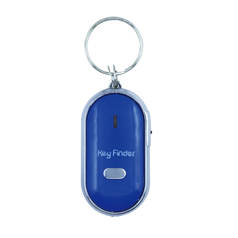 Mini visselpipa nyckel hitta anti förlorad smart blinkande pipande fjärrlokalisering nyckelring spårare larm plånbok husdjur spårare nyckelsökare + led: Blå