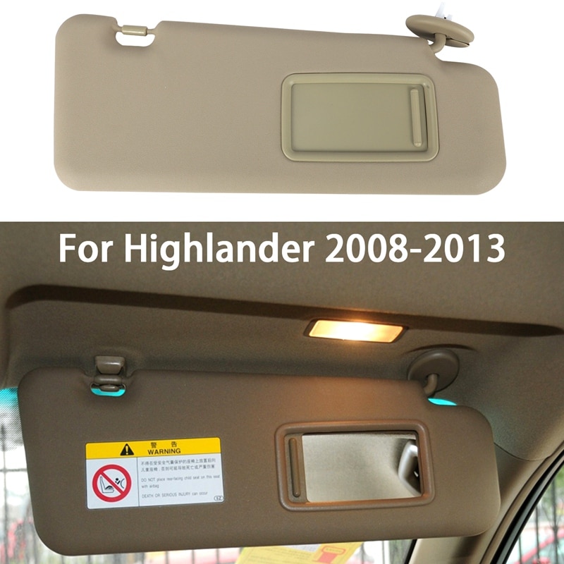 Zonneklep Auto Binnenste Zonneklep Rechts 5GG010029 Grijze ABS Plastic Doek Vervanging voor MK7 2014-2017