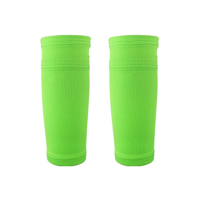 1 Pair Legwarmers Children Anti-sweat Breathable Legging Sports Football Soccer Lower Leg Warmers Protection Sleeve Cover: Green / S