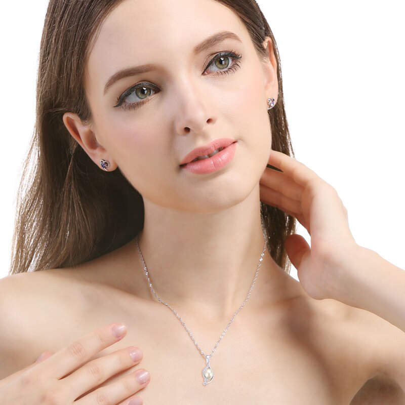 Parel Hanger Voor Vrouwen Sales Sieraden Korte Hanger Mooie Vriendin Sterling Zilver CHDBD0029
