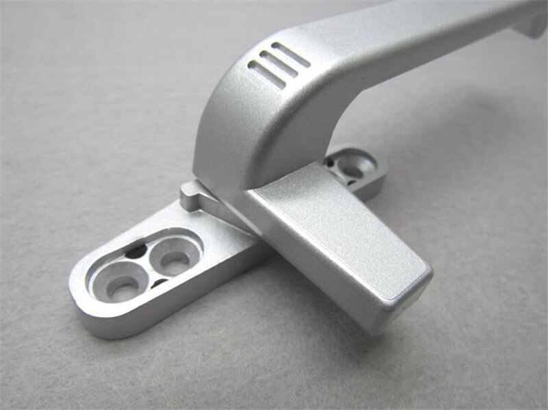50 aluminum alloy window handle push window accessories old-fashioned flat open door and window handle 7 type handle: left / Gray