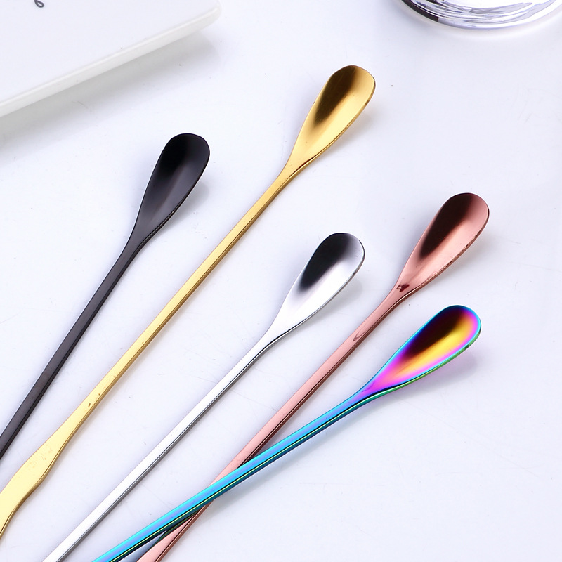Unibird 1Pc Vintage Stirring Tea Spoon Swizzle Stick with Long Handle Cocktail Stirring Spoon Mixing Coffee Spoon Bar Tool