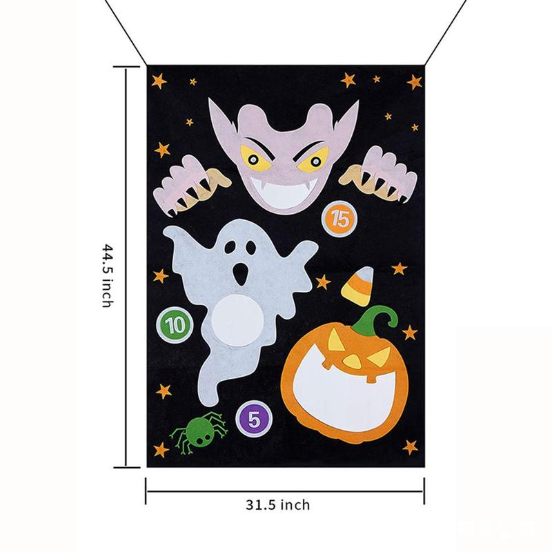 Halloween Spiele Ich bin Freien 1 Pc Vampir Fühlte Banner Mit Bohne Hängen Spiel Taschen Spielzeug Werfen 3 Stck nicht-gewebte t9Y7