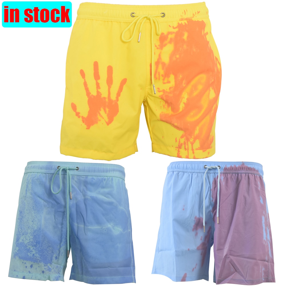 Magical Change Color Beach Shorts Summer Men Swimming Trunks Swimwear Swimsuit Quick Dry bathing shorts Beach Pant