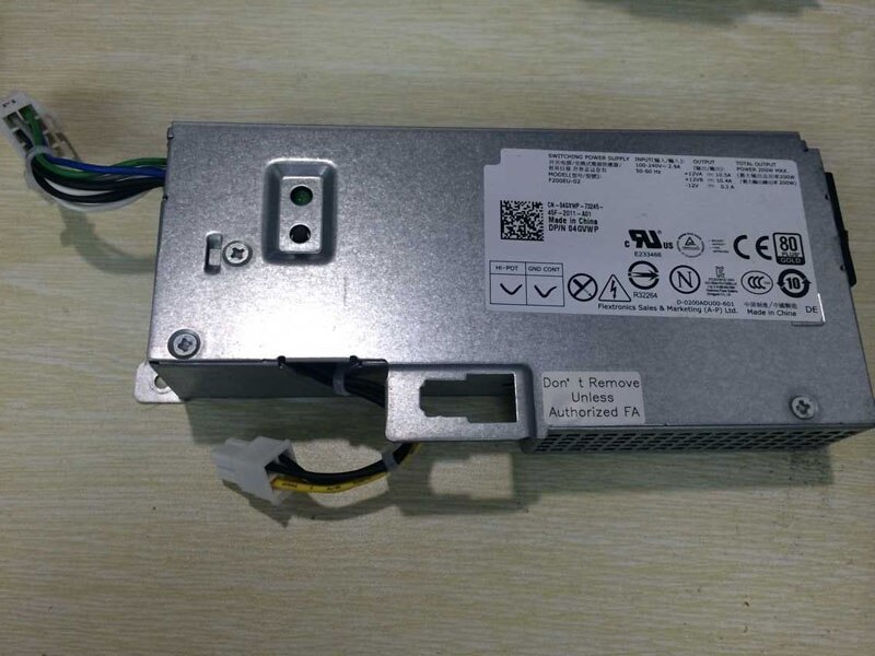 Frete Grátis Fonte De Alimentação Para Optiplex 7010 9010 9020 780 790 990 USFF 200W L200EU-01 F200EU-02