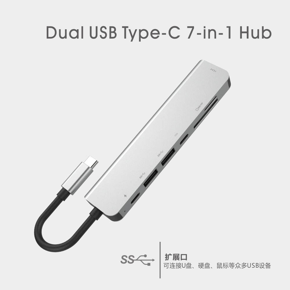 4K 60Hz USB C Laptop Docking Station RJ45 PD HDMI-compatible for MacBook Samsung Galaxy S9 /S8 / S8+Type C Dock Type-c HUB