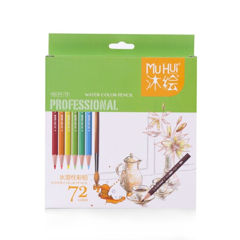 Matita professionale per acquerelli 72 colori matite colorate morbide solubili in acqua per pittura studente artista forniture d'arte