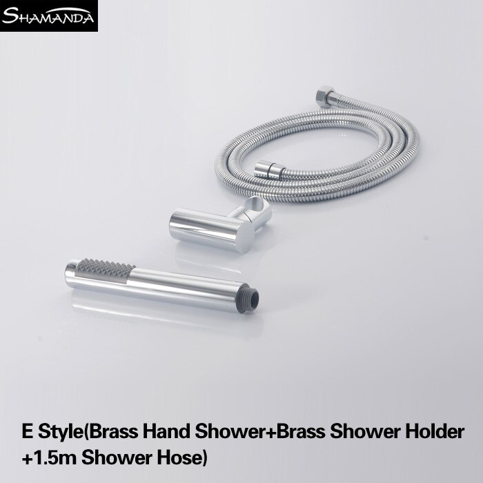 Solid Brass Chrome Hand Shower Several Styles Handheld Showers with Shower Holder,Shower Hose Bathroom Products: 20294 SET3