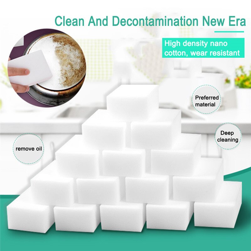 1PC HGKJ Food Grade Dishwashing Nano Magic eraser Sponge cleaning Multi-Function Foam Cleaner kitchen Tools Bathroom Accessories