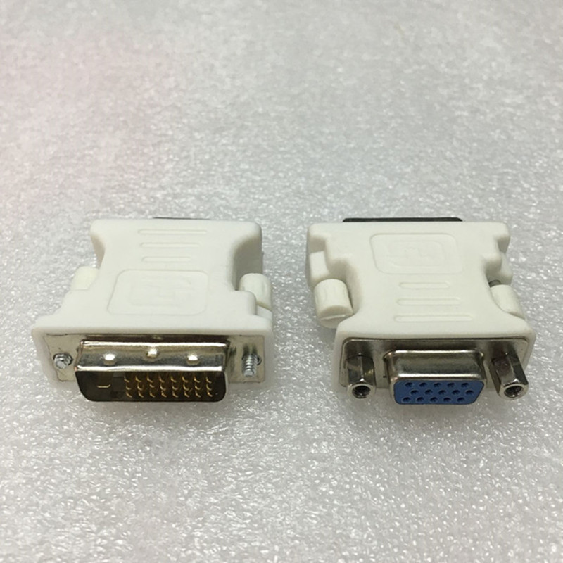 2 stuks DVI-D Naar VGA Adapter 24 + 1Pin Dual Link Male naar VGA 15 Pin Female Plug Adapters Voor alle PC Laptop