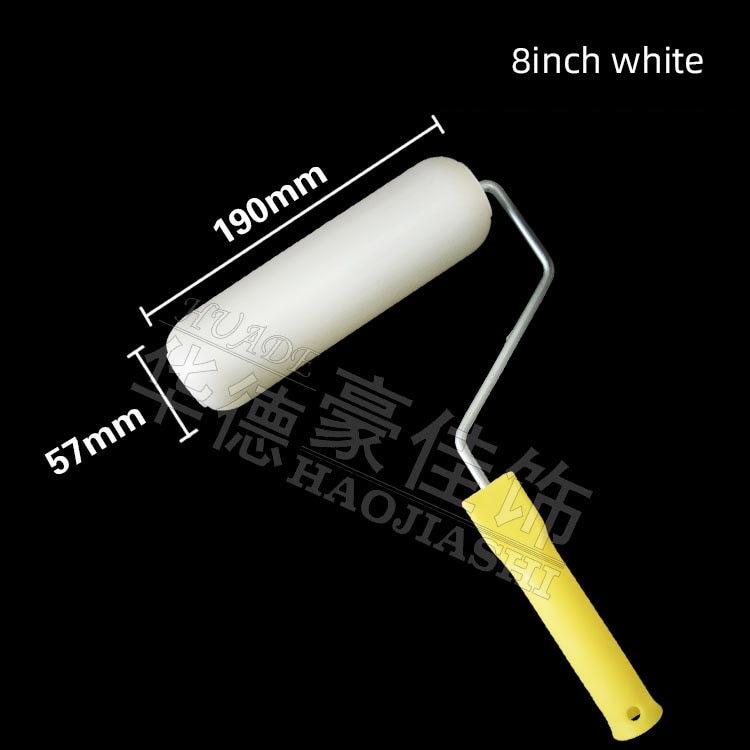 Hard Smooth Plastic Roller Brush Pro for Wall Decorative Tools 4Inch 6Inch 7Inch 8Inch No plush Texture roller Painting tool: 19cm white
