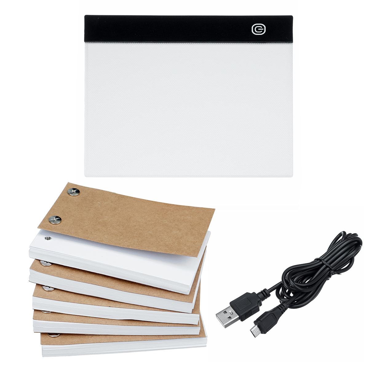 LED Drawing Pad - USB Powered - A5/A6 Size - Brightness Adjustable - Tracing Table: 19x18cm
