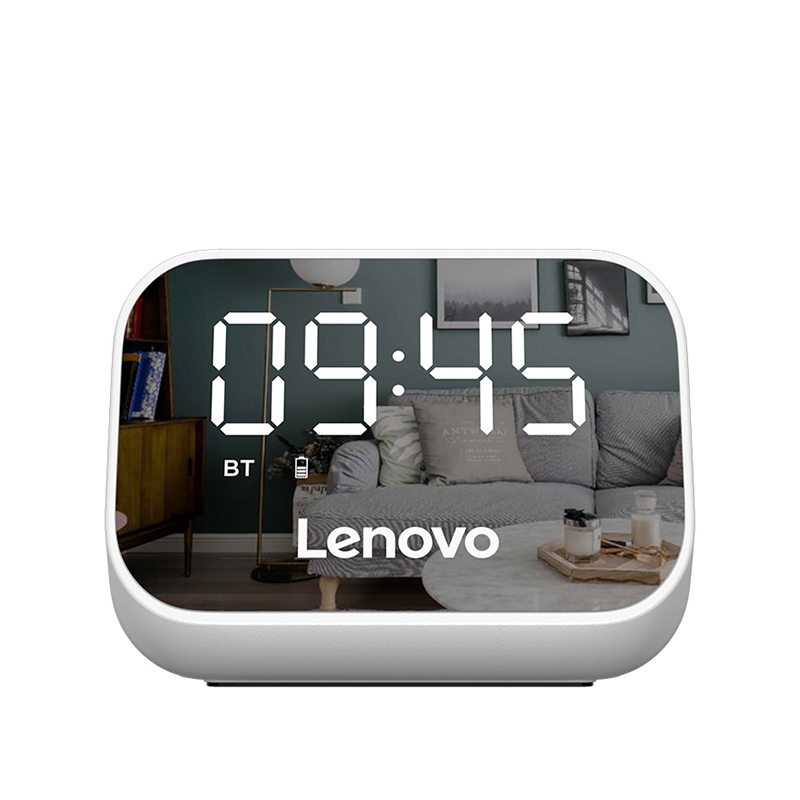 Lenovo Smart Clock Bluetooth Speaker Subwoofer Stereo Player LED Digital Smart Alarm Clock Bedroom Bedside Wake Up Clock: White