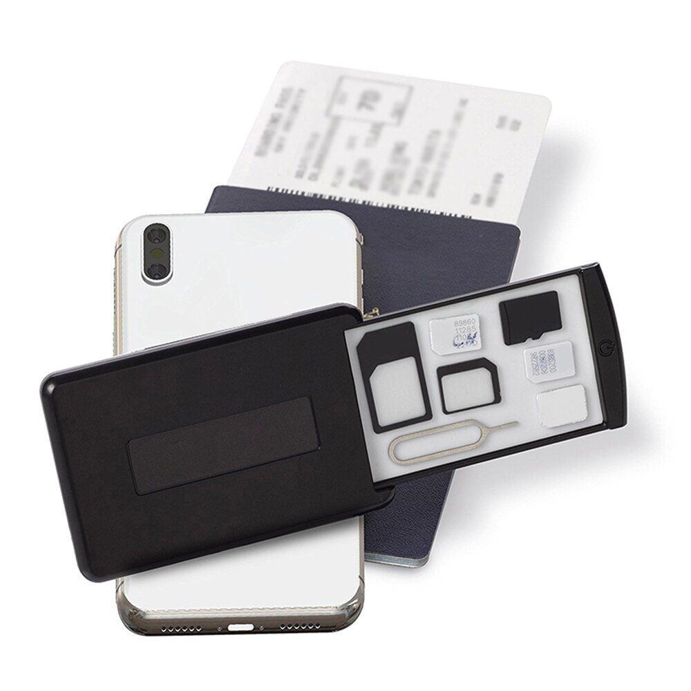 SD Card Organizer Spill Proof Portable Spill Proof Durable SD Card Organizer Compact Safe SIM Card Case