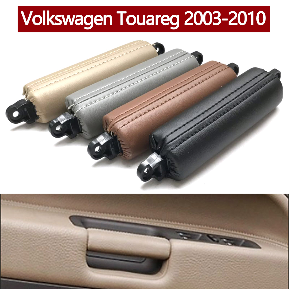 Interior Cars Accessories Leather Driver Door Handle Replacement For VW Volkswagen Touareg 2003 2004 2005 2006 2007