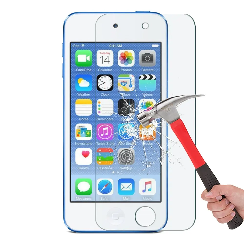 2-in-1 Soft Protective Shell Skin Case Cover for Apple iPod Touch 7 7th 6 6th 5 Tempered Glass Screen Protector