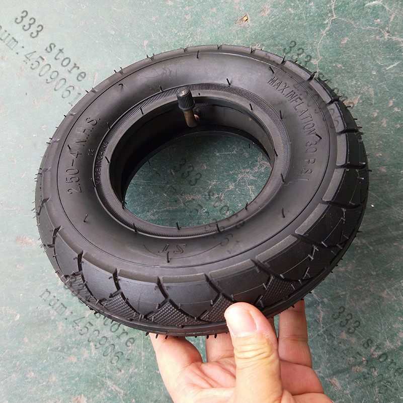 2.50-4" Pneumatic Air 2.50-4 Tire with Inner Tube Filled Hand Truck/Utility Cart BIKE SCOOTER ATV Tire