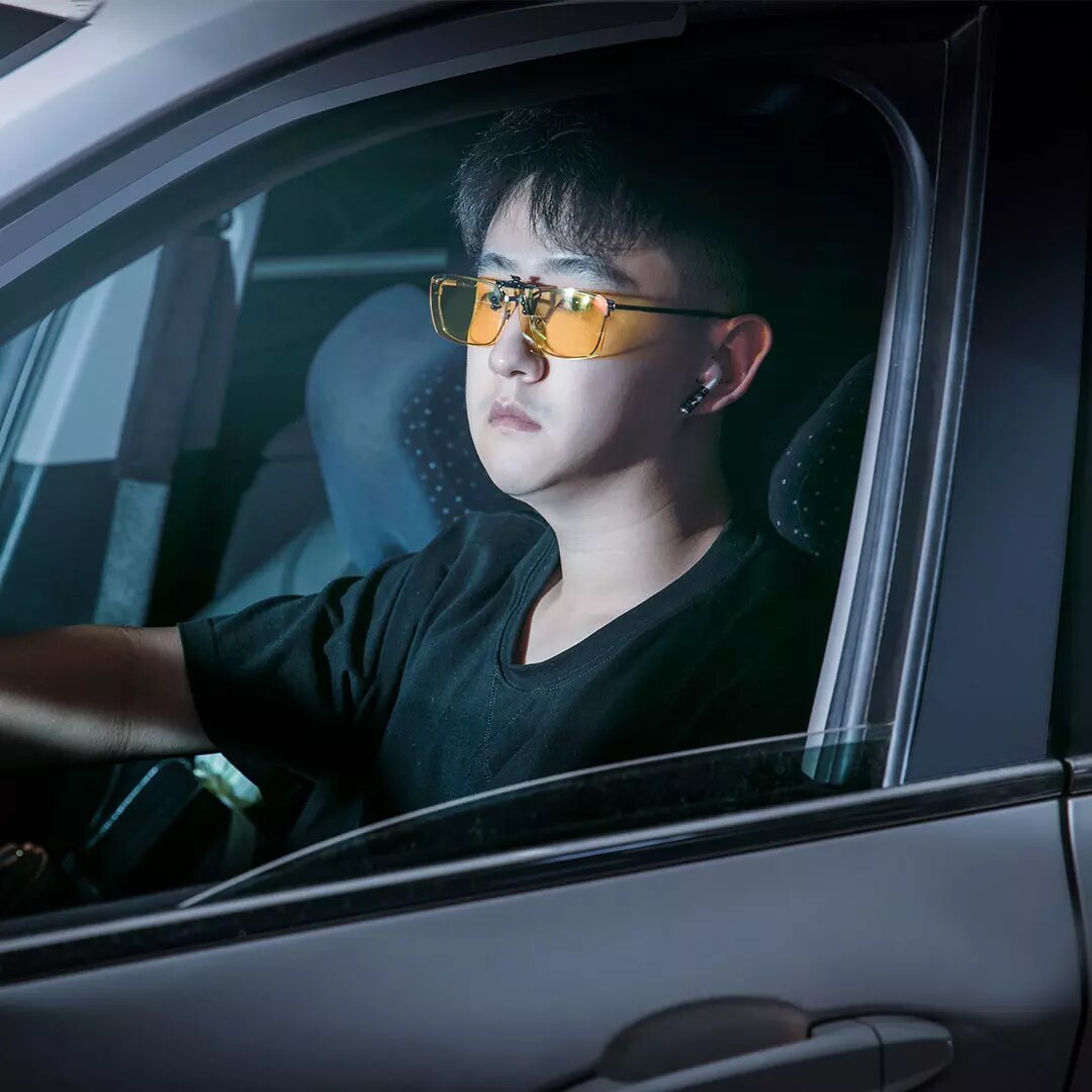 Xiaomi-gafas de sol polarizadas para miopía, lentes de visión nocturna, clip TAC, alta definición, 180 °, 8g
