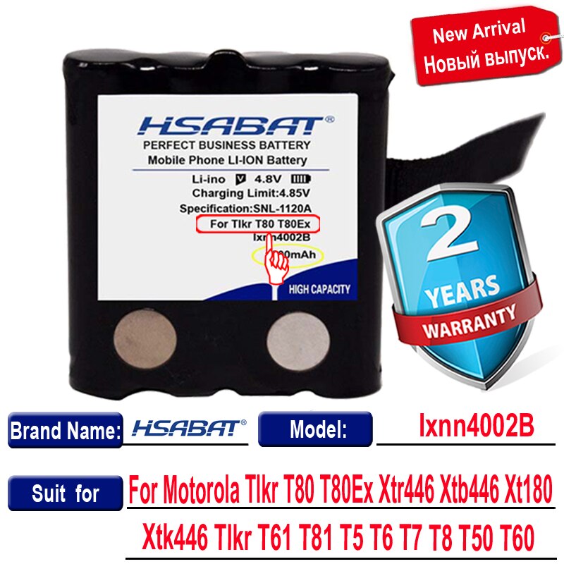 1200mAh Pro IXNN4002B Batterie für MOTOROLA TLKR T80 T80Ex XTR446 XTB446 XT180 XTK446 TLKR T61 T81 T5 T6 T7 t8 T50 T60 Radio
