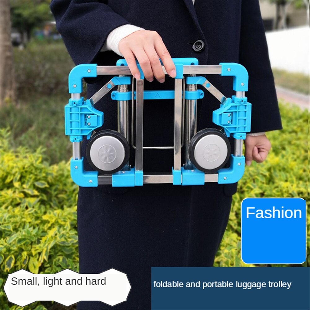 B-LIFE Mini Folding Hand Truck Duty Luggage Cart Portable Foldable Up Dolly Compact and Lightweight
