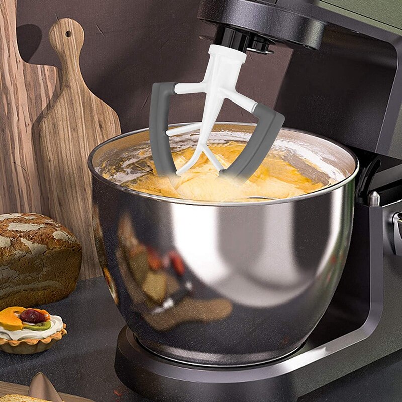 2 Pack Flex Edge Beater for Kitchenaid Mixer 5/4.5 Quart Tilt-Head Stand Mixer Attachment with Silicone Bowl Scraper