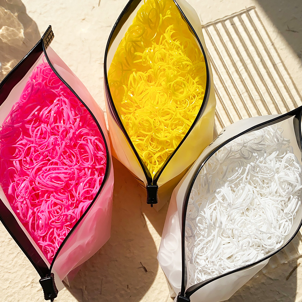 Banda de goma desechable de colores para niña, diadema para el pelo, coleteros, accesorios para el cabello, 500/1000/2000 piezas