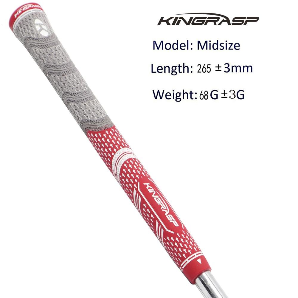 KINGRASP Unisex Golf grips Rubber Golf driver Grips Color mixin 13pcs/lot Golf wood grips: red Midsize