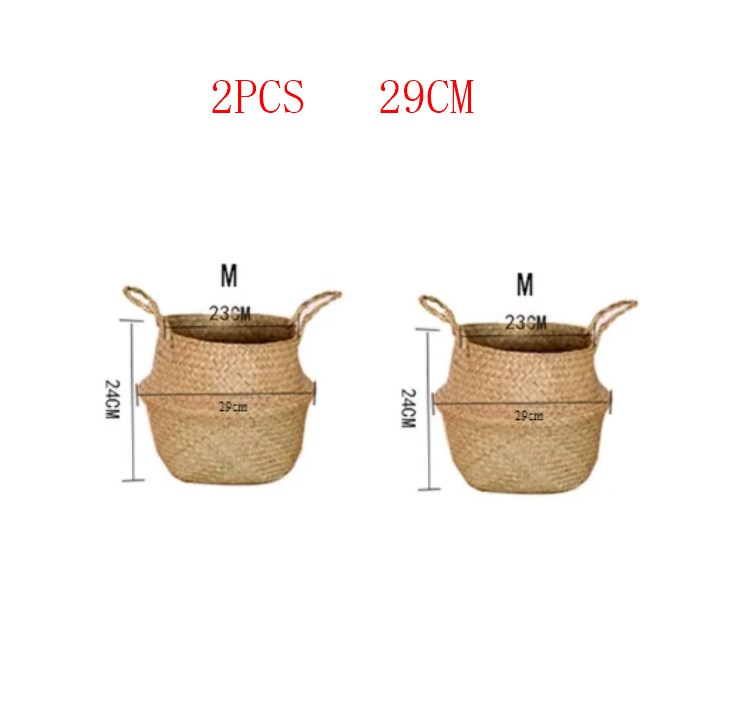 Algen-Weidenkorb, Rattan, hängender Blumentopf, Aufbewahrung von schmutzigen Kleidung, WF1015: Orange