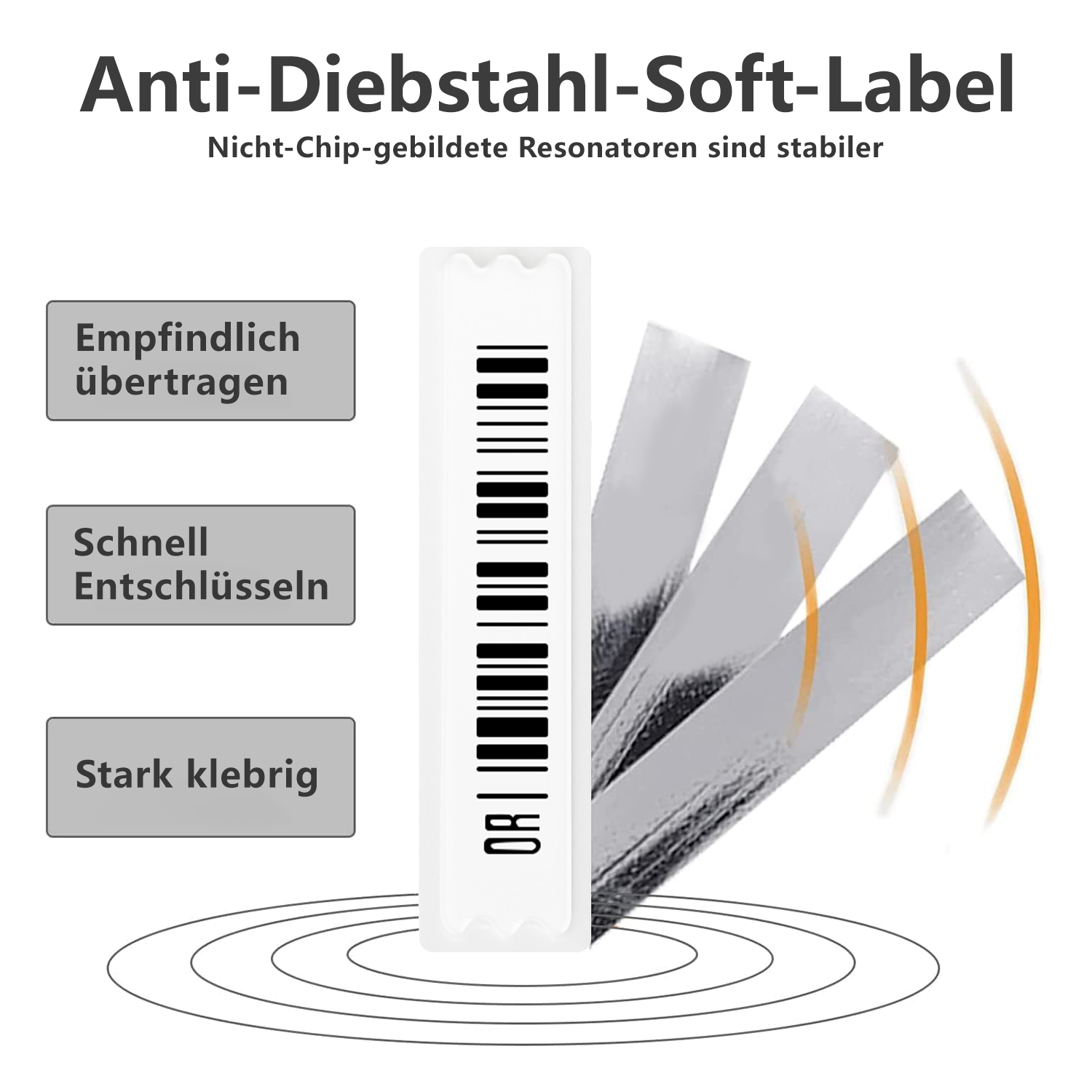 1.080pcs EAS AM etiquetas macias para supermercado anti-roubo 58kHz DR etiqueta adesiva para loja de varejo anti-roubo prevenção de perda de loja