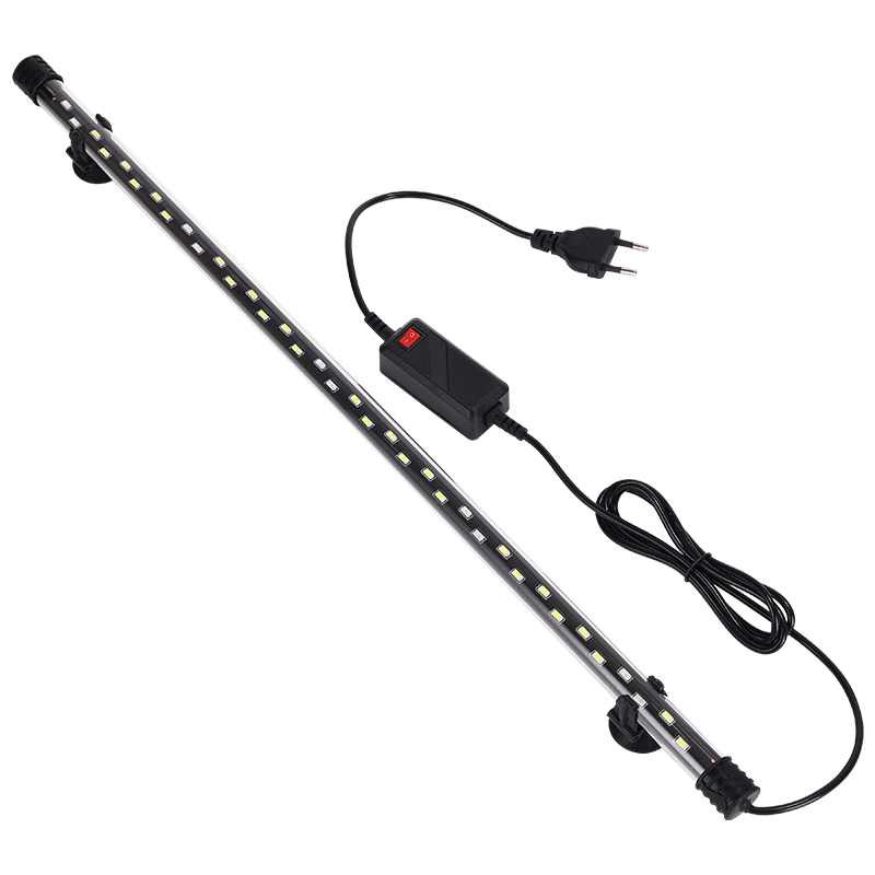 Luz LED para acuario, lámpara de cultivo de plantas, luz impermeable para pecera, 18-58CM, iluminación decorativa para acuarios subacuáticos, 90-260V, 5730chip