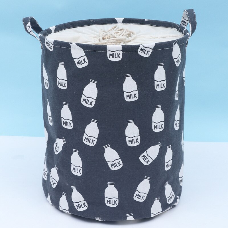 Waterproof Fabric Laundry Hamper Collapsible, Thickened Canvas Dirty Clothes Hampers for Bedroom, Kids Room Storage: L