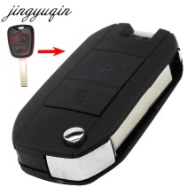 Jingyuqin VA2/Hca Auto Flip Folding Key Shell Voor Peugeot 307 107 207 607 407 Gewijzigd Afstandsbediening Entry Key fob Case 2 Knoppen
