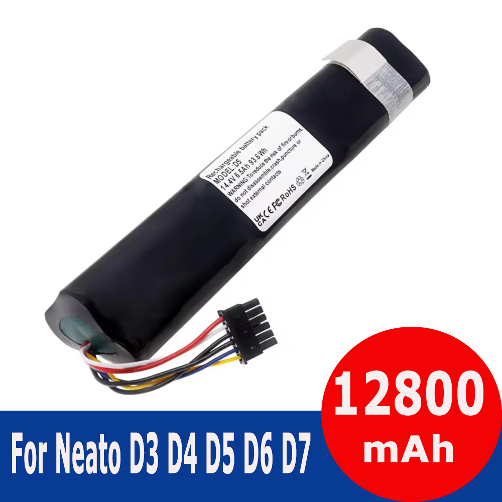 Batterie de remplacement articulation ion pour robot de balayage Neato Botvac, 14.4V, 12800mAh, D3, D4, D5, D6, D7, 945, 0225/205, 0011, Original: YELLOW