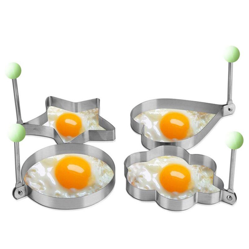 Rvs Gebakken Ei Pannenkoek Shaper Omelet Mold Mould Frituren Ei Koken Gereedschap Keuken Accessoires Gadget Ringen