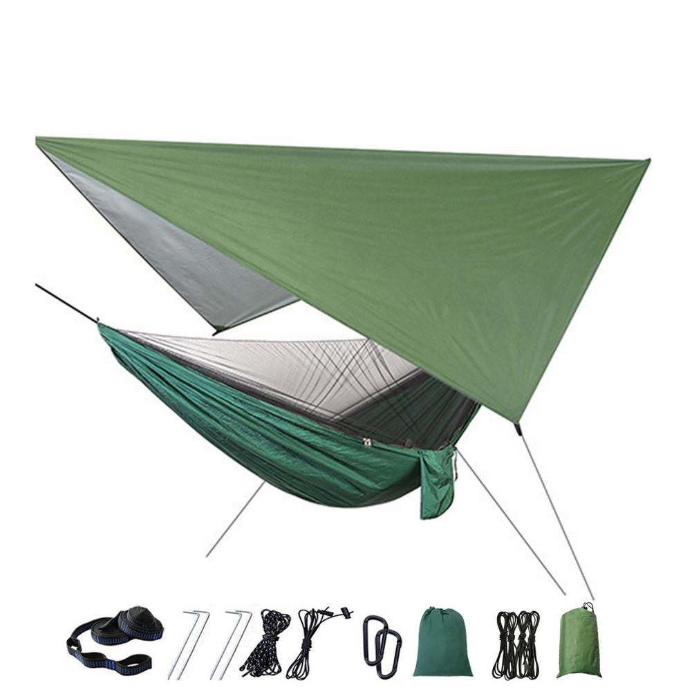 Outdoor Camping Hammock Mosquito Net Beach Tarp Tent Sun Shade Garden Patio Hammock Canopy Bug Net &amp;amp; Rain Fly Tarp Sun Shelter: Yellow