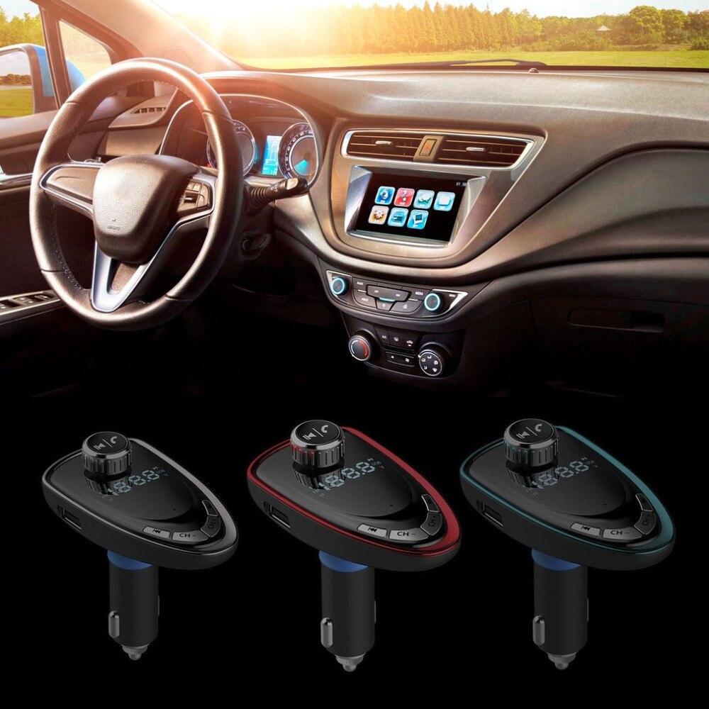 JINSERTA Bluetooth Car MP3 Player Wireless FM Transmitter Modulator Radio Adapter USB Charger AUX TF USB disk Reader
