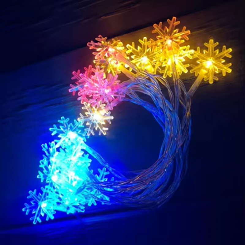 7/12M Solar Led Sneeuwvlok String Knipperende Ster Lamp Outdoor Festival Arrangement Nieuwjaar Bruiloft Kerstboom Decor