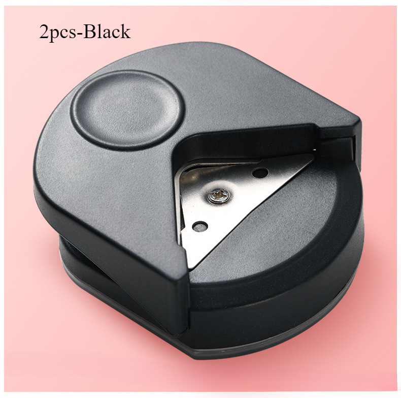 circle cutter button maker Corner round machine corner punching portable paper cutter card photo cutting: DARK GRAY