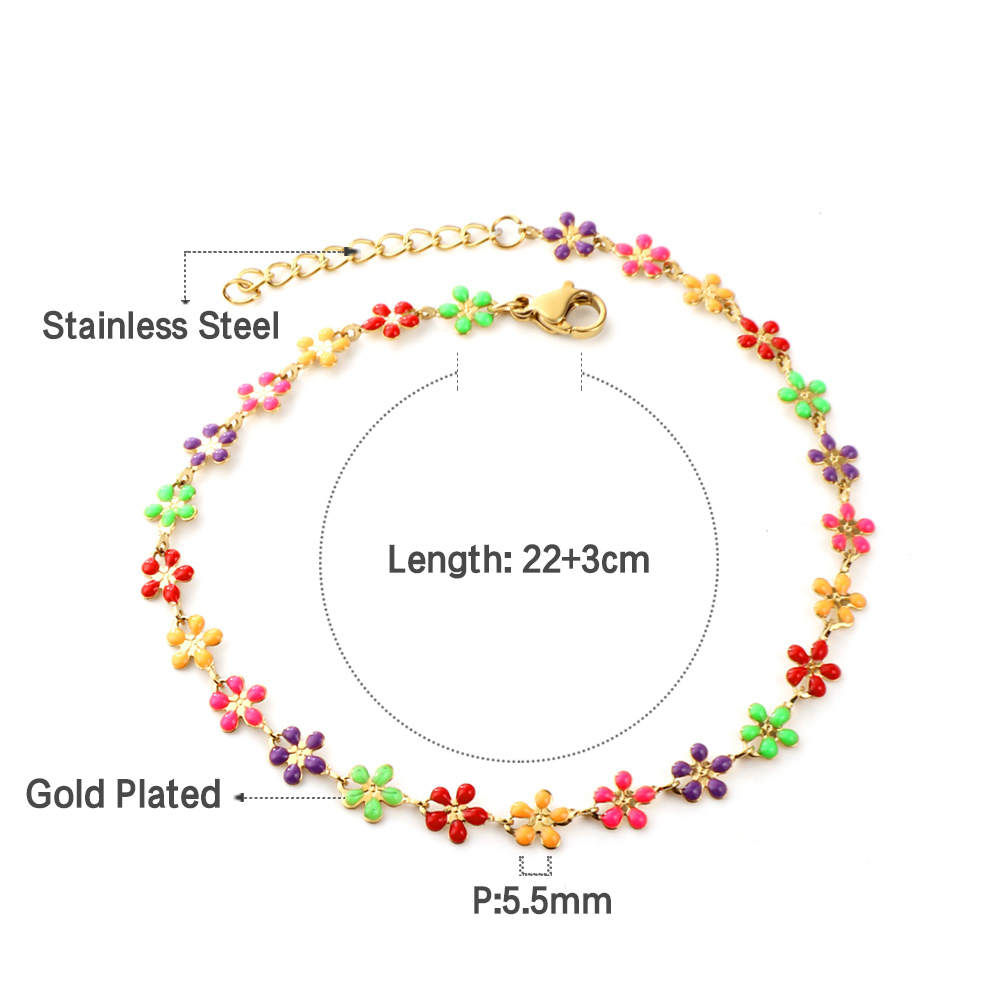 Simple Gold Color Stainless Steel Anklets Bracelets Women Tassel Starfish Leg Chain Heart Tag Foot Jewelry Summer Accessories: Light Yellow Color