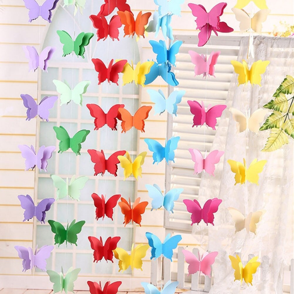 KieTeiiK Ballett Schmetterling Girlande 2m - Deko Für Geburtstage & Hochzeiten