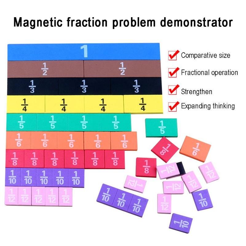 Magnetische Fractie Tellen Blok Kinderen Leermiddelen Speelgoed Fractie Educatief Wiskunde Leren