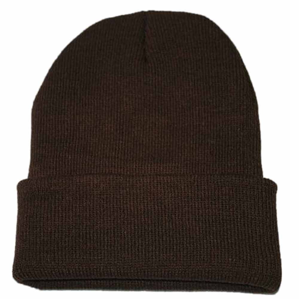 Berretto lavorato a maglia Unisex Slouchy berretto Hip Hop cappello da sci caldo gronda Hairball cappello lavorato a maglia protezione dell'orecchio caldo cappello di lana berretto alla moda Cap50: Coffee