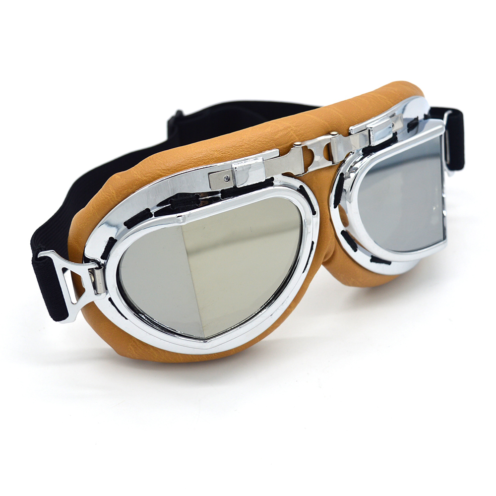 Evomosa Zilveren Lens Retro Motorbril Motocross Moto Cross Bril Country Flexibele Fietsen Sport Eye Helmen