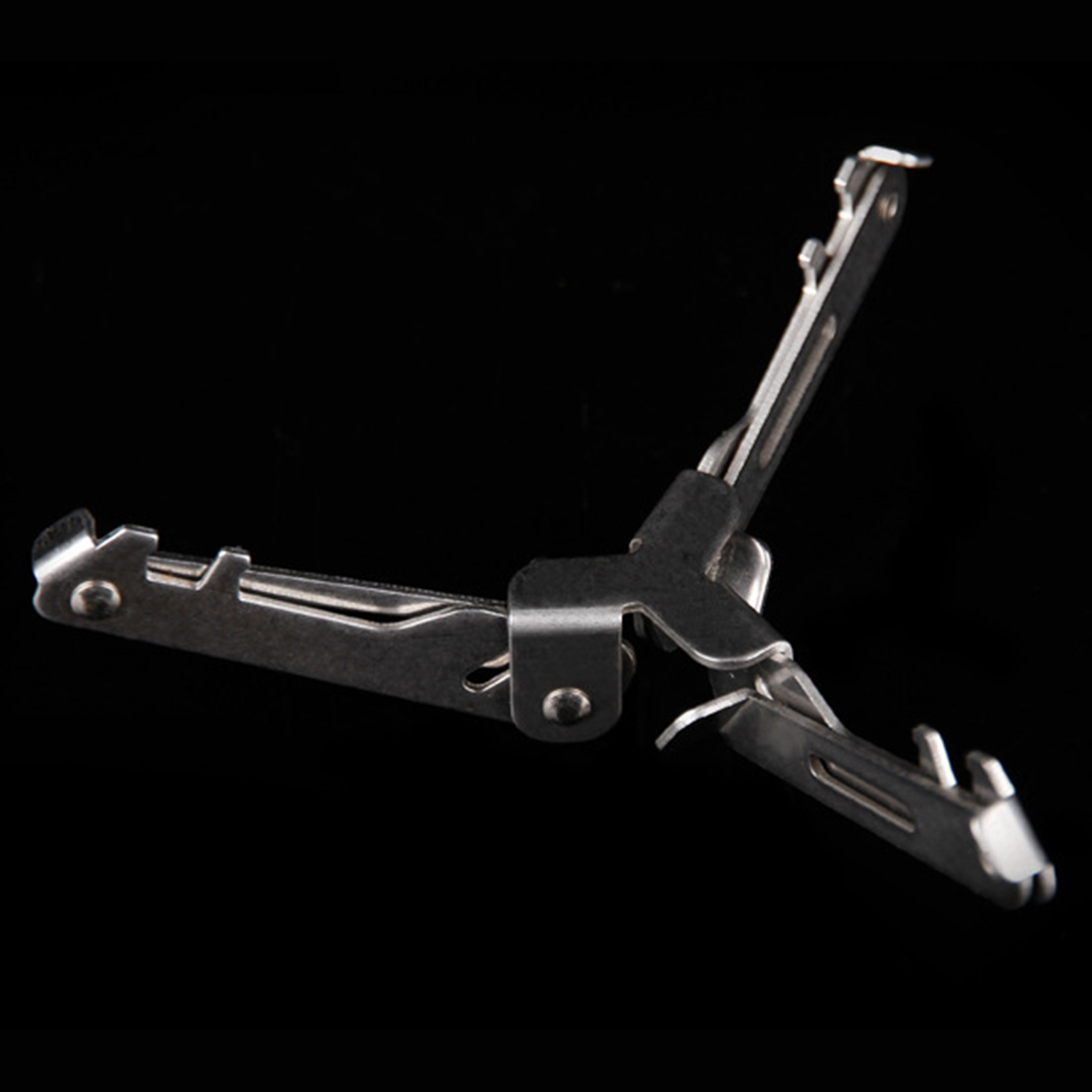 Outdoor Stove Triangular Bracket Base Fixed Support Stainless Steel Folding Gas Cylinder Tripod Holder Support