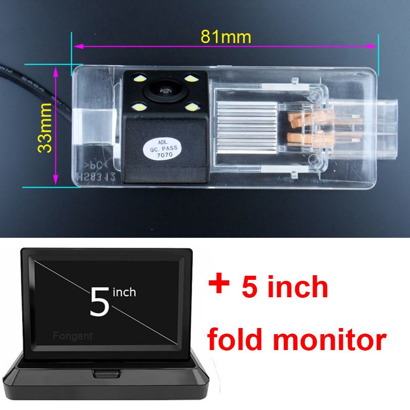For Renault Fluence Clio 4 Captur Reverse Rear View Wireless Parking Back Up Off OAutomobile Camera Monitors: with monitor 5