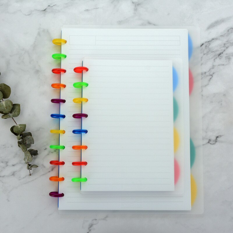 2 Sheet Binder Cover Multiple Size PP Notebook Shell Binder Binding Cover Mushroom Hole DIY Notebook Index Separator Pages Cover