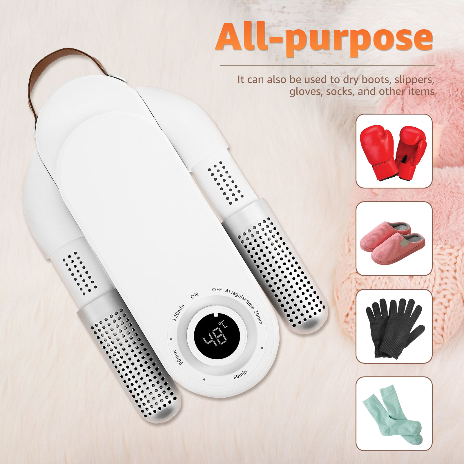 Suszarka robić rękawic bokserskich z inteligentnym timerem Składana suszarka robić rękawic bokserskich 90 ° Składany skutecznie eliminuje nieprzyjemne zapachy dla dzieci i dorosłych