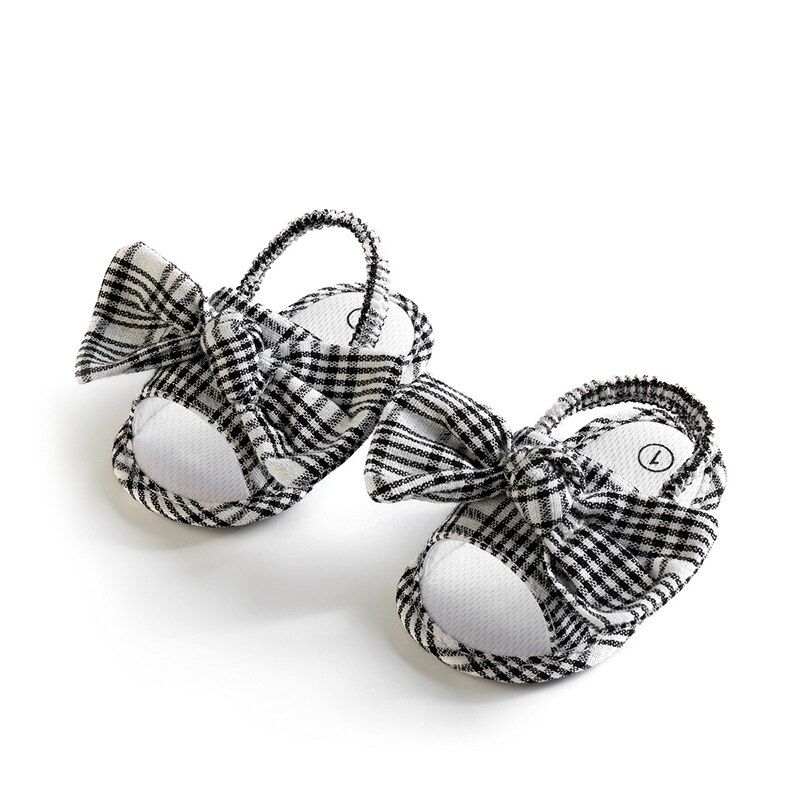2022 zomerse babysandalen voor meisjes, schattige antislip platte schoenen met prinsessenprint, bloemen- en strikjespatroon, zachte zool, sandaaltjes voor de eerste stapjes