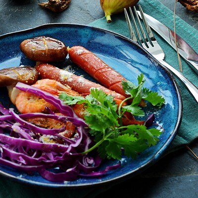 Western style gourmet tallerken stentøj nordisk land keramik lotus blad type tallerken familie snacks frisk frugt salat service